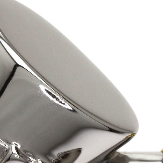 MIKIMOTO Brooch SV , K18YG Silver Top hat and walking stick motif Pearl Women Used Authentic