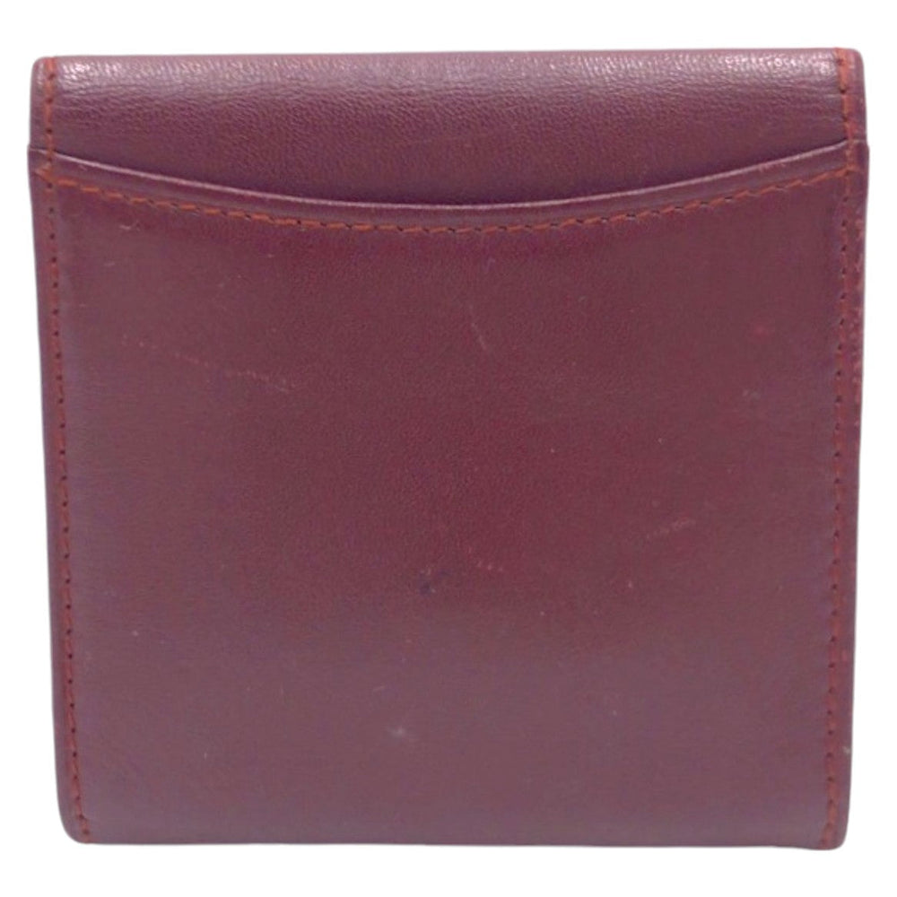 CARTIER Coin case leather wine-red Must Line