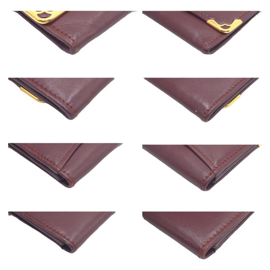 CARTIER Coin case leather wine-red Must Line