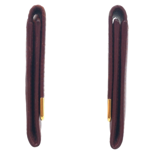 CARTIER Coin case leather wine-red Must Line