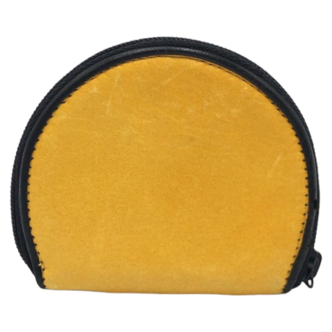Yves Saint Laurent Coin case leather yellow YSL
