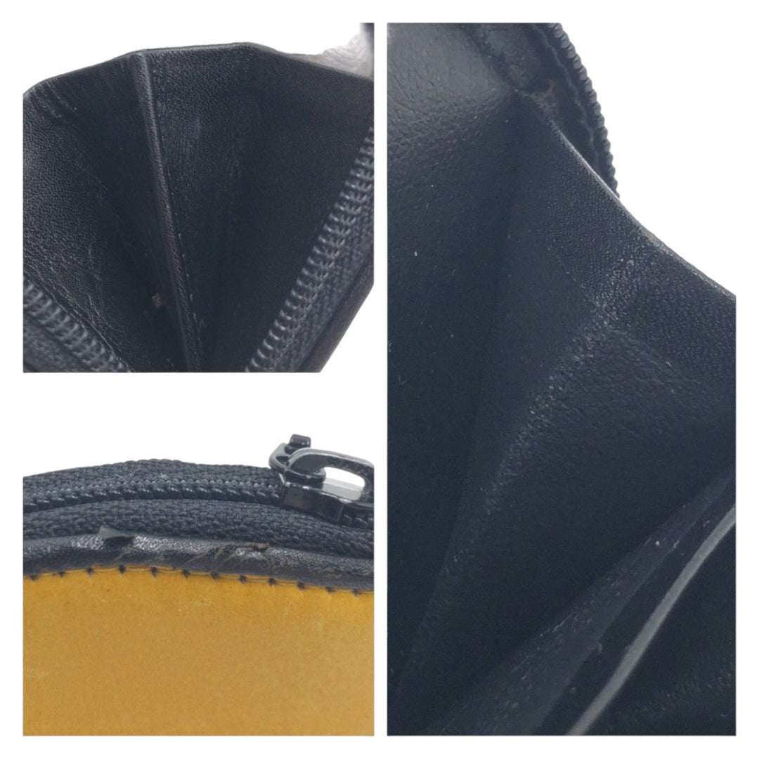 Yves Saint Laurent Coin case leather yellow YSL