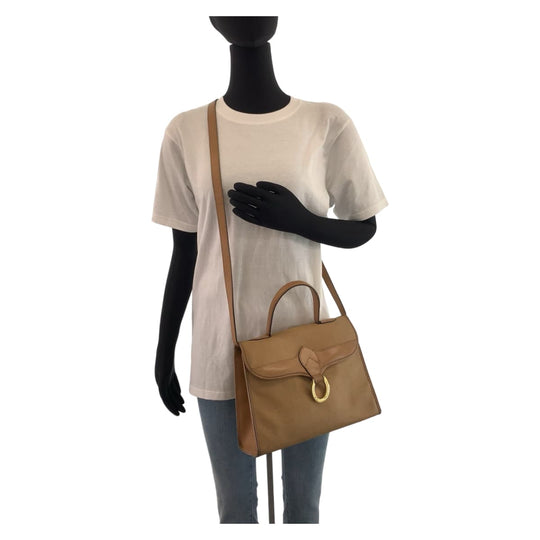 Dior Shoulder Bag Coated canvas, leather Brown Beige Gold Metal Shoulder Bag Handbag 2WAY Trotter Women Used Authentic
