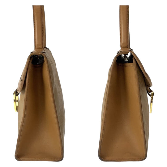 Dior Shoulder Bag Coated canvas, leather Brown Beige Gold Metal Shoulder Bag Handbag 2WAY Trotter Women Used Authentic