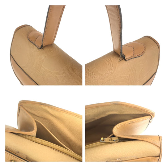 Dior Shoulder Bag Coated canvas, leather Brown Beige Gold Metal Shoulder Bag Handbag 2WAY Trotter Women Used Authentic