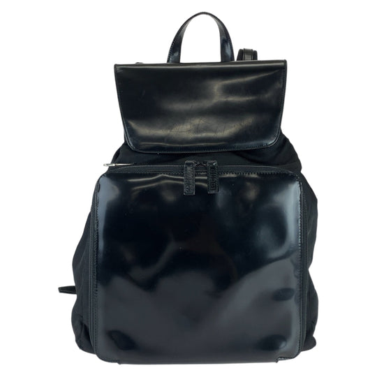 GUCCI Backpack 019 2058 0280 5 Enamel, Nylon Black SilverMetal Backpacks and daypacks for men and women Women Used Authentic