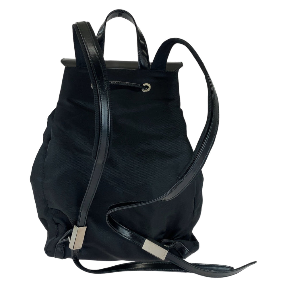 GUCCI Backpack 019 2058 0280 5 Enamel, Nylon Black SilverMetal Backpacks and daypacks for men and women Women Used Authentic