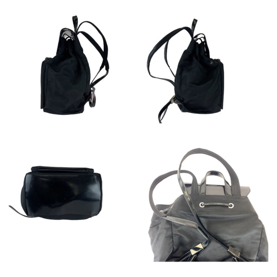 GUCCI Backpack 019 2058 0280 5 Enamel, Nylon Black SilverMetal Backpacks and daypacks for men and women Women Used Authentic