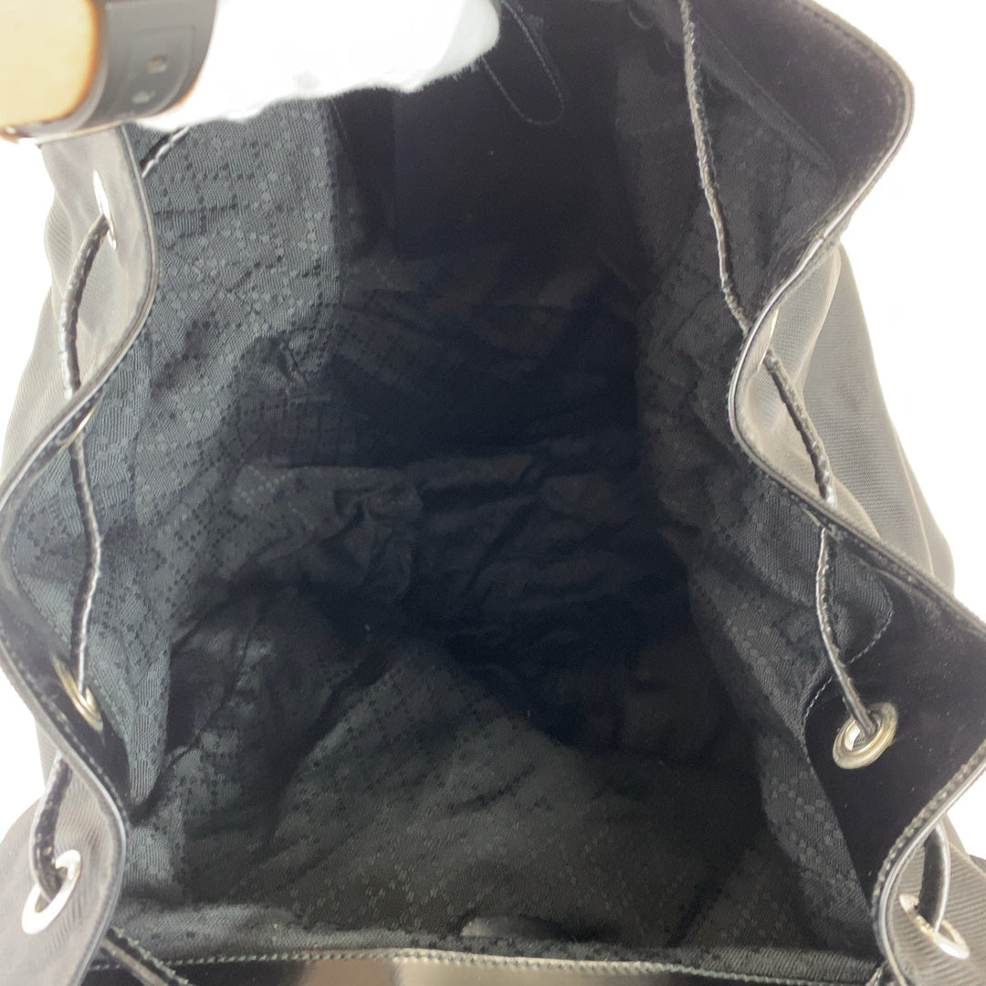 GUCCI Backpack 019 2058 0280 5 Enamel, Nylon Black SilverMetal Backpacks and daypacks for men and women Women Used Authentic
