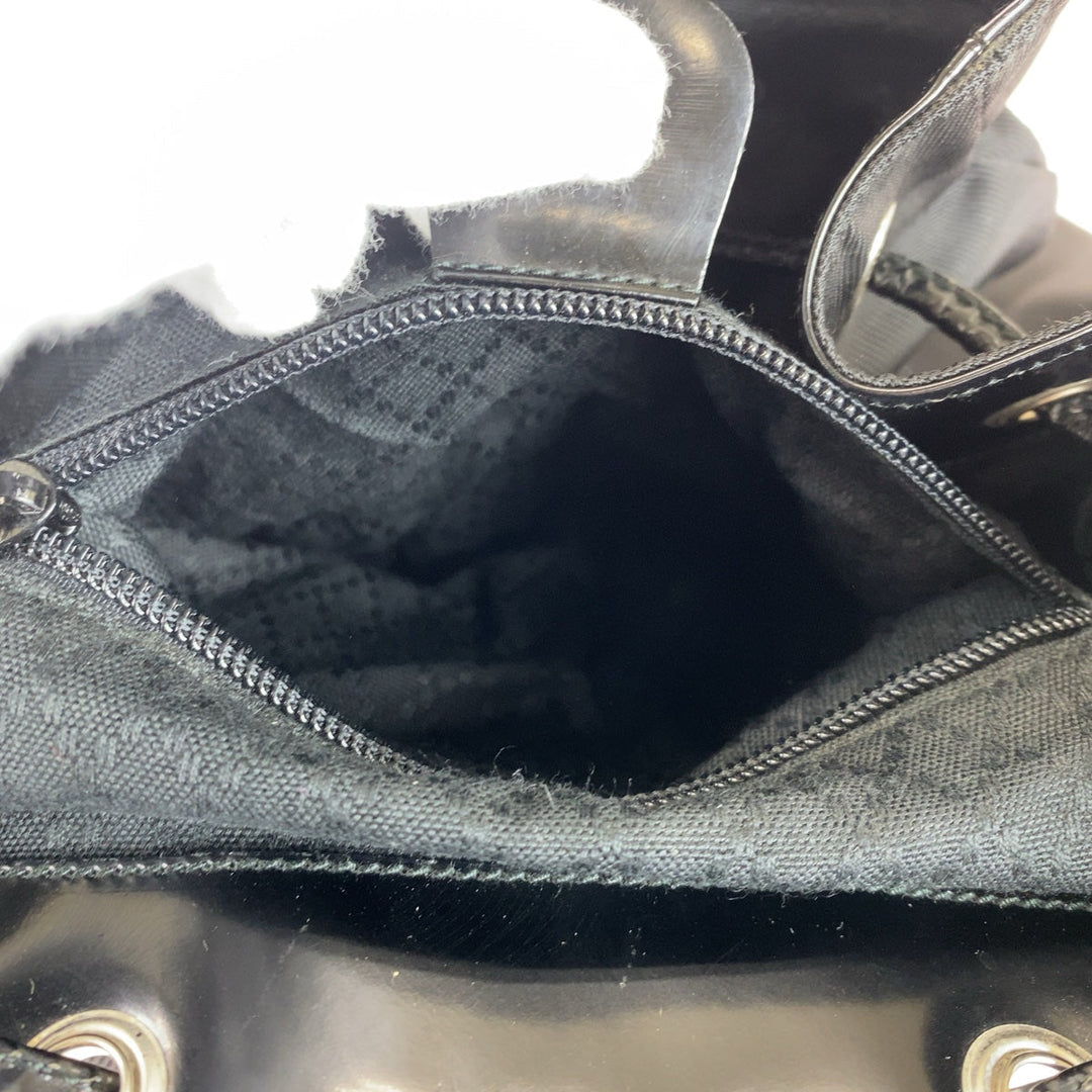 GUCCI Backpack 019 2058 0280 5 Enamel, Nylon Black SilverMetal Backpacks and daypacks for men and women Women Used Authentic
