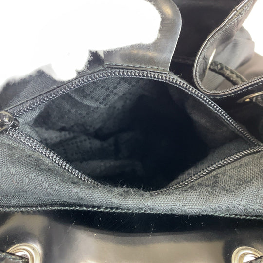 GUCCI Backpack 019 2058 0280 5 Enamel, Nylon Black SilverMetal Backpacks and daypacks for men and women Women Used Authentic