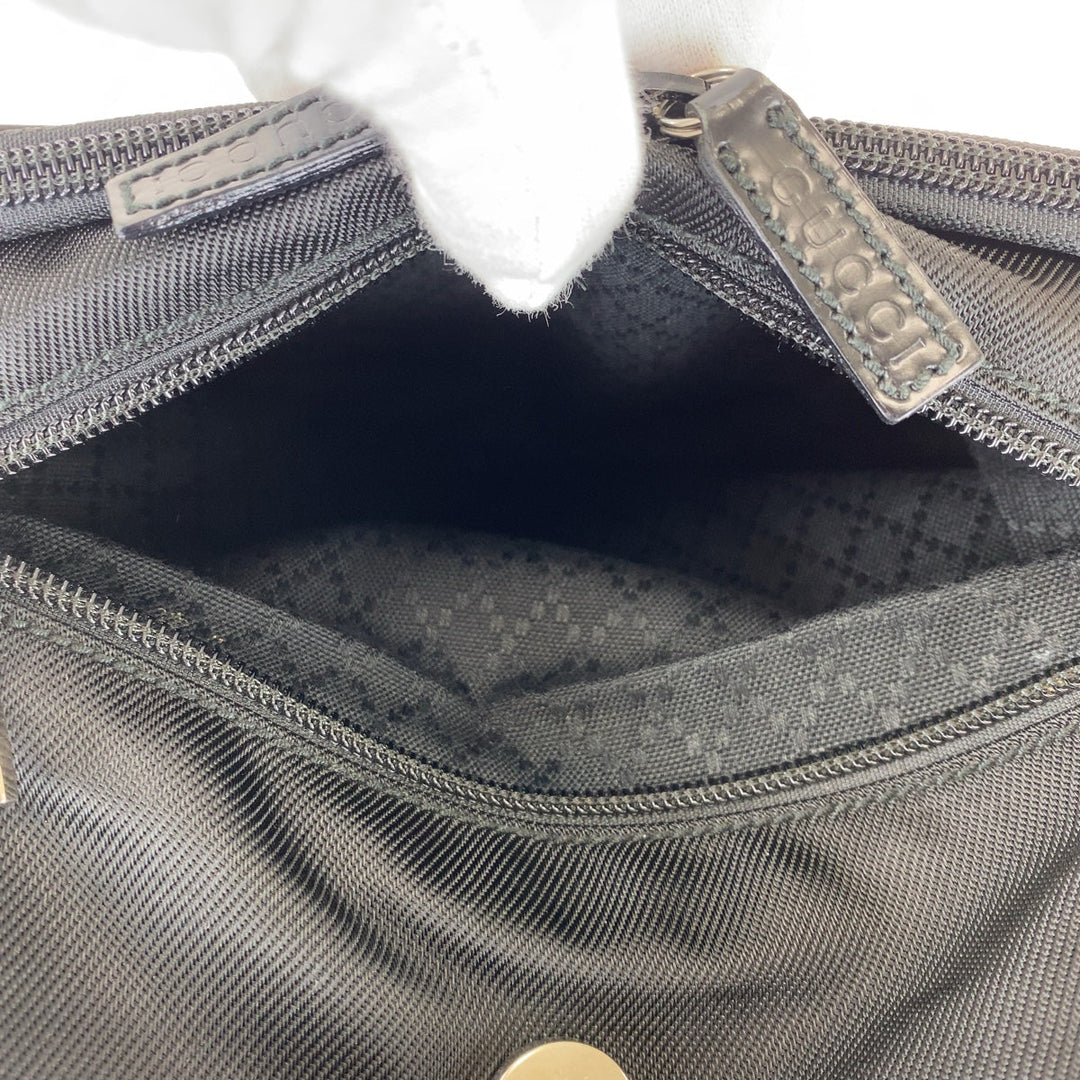 GUCCI Backpack 019 2058 0280 5 Enamel, Nylon Black SilverMetal Backpacks and daypacks for men and women Women Used Authentic