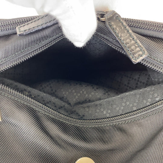 GUCCI Backpack 019 2058 0280 5 Enamel, Nylon Black SilverMetal Backpacks and daypacks for men and women Women Used Authentic