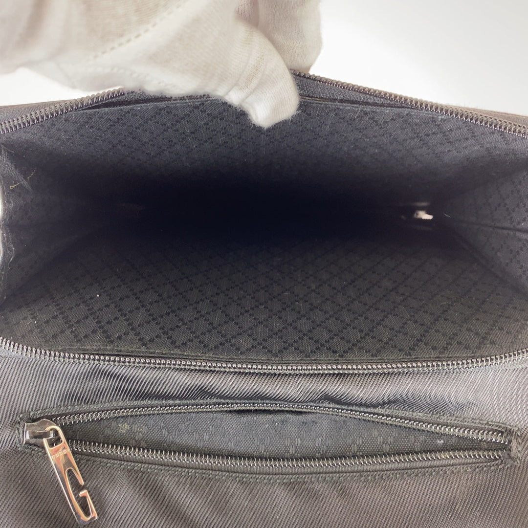 GUCCI Backpack 019 2058 0280 5 Enamel, Nylon Black SilverMetal Backpacks and daypacks for men and women Women Used Authentic