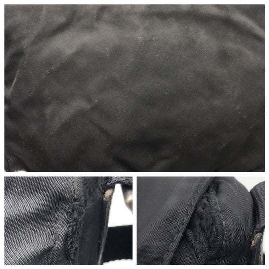 PRADA Shoulder Bag Nylon Black black Shoulder back pochette Test Triangular logo mens Used Authentic