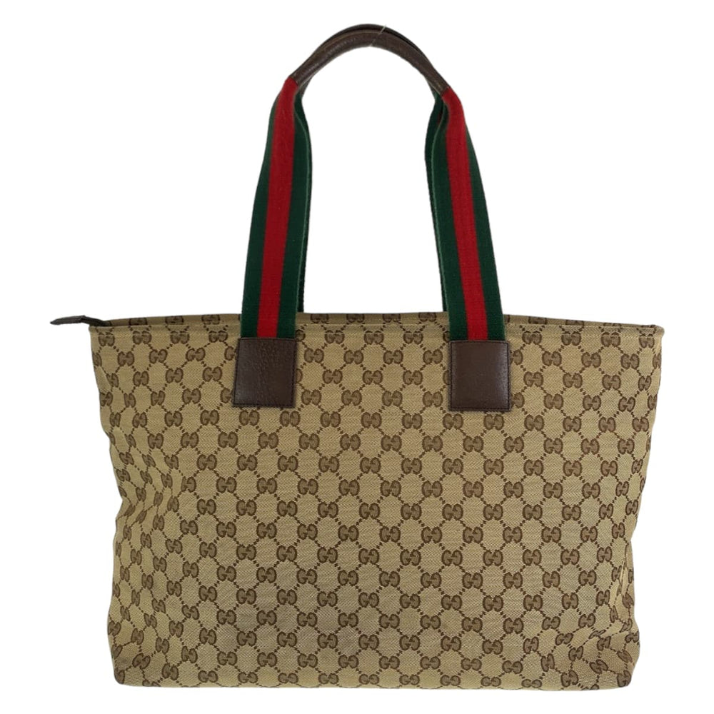 GUCCI Tote Bag 155524 GG canvas Beige multicolor Tote Bag Shoulder Bag Unisex Sherry mens Used Authentic
