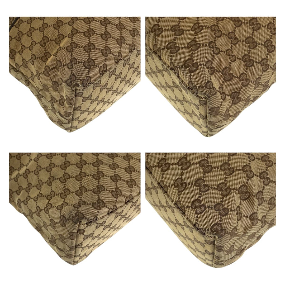 GUCCI Tote Bag 155524 GG canvas Beige multicolor Tote Bag Shoulder Bag Unisex Sherry mens Used Authentic