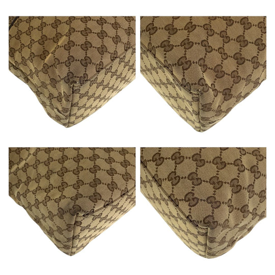 GUCCI Tote Bag 155524 GG canvas Beige multicolor Tote Bag Shoulder Bag Unisex Sherry mens Used Authentic