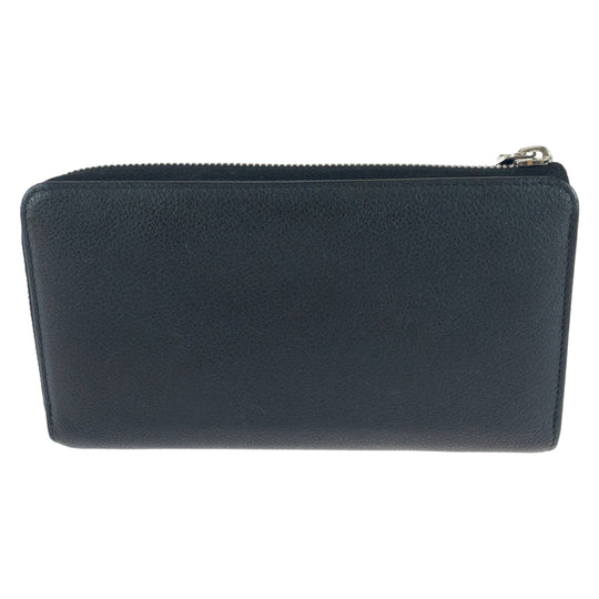 LOUIS VUITTON Long Wallet Purse M60146 leather Noir Black SilverMetal Long Wallet Purse Portefeuille comet Women Used Authentic