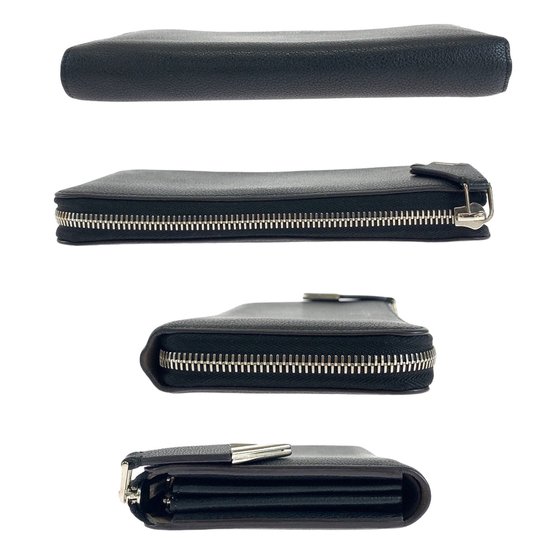 LOUIS VUITTON Long Wallet Purse M60146 leather Noir Black SilverMetal Long Wallet Purse Portefeuille comet Women Used Authentic