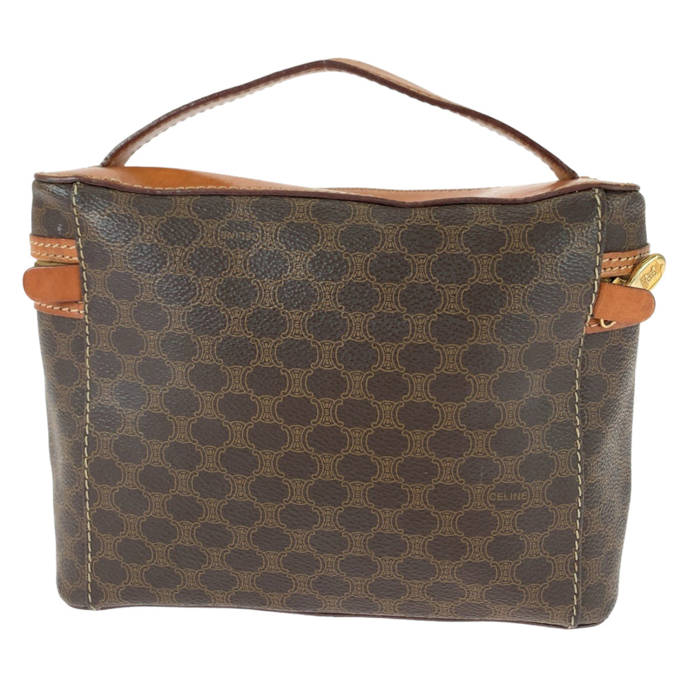 CELINE Handbag M94 leather Brown Gold Metal Handbag Vanity bag Accessory pouch Macadam Women Used Authentic