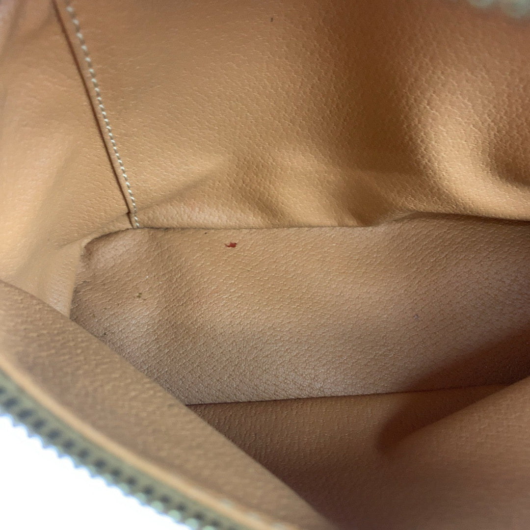 CELINE Handbag M94 leather Brown Gold Metal Handbag Vanity bag Accessory pouch Macadam Women Used Authentic
