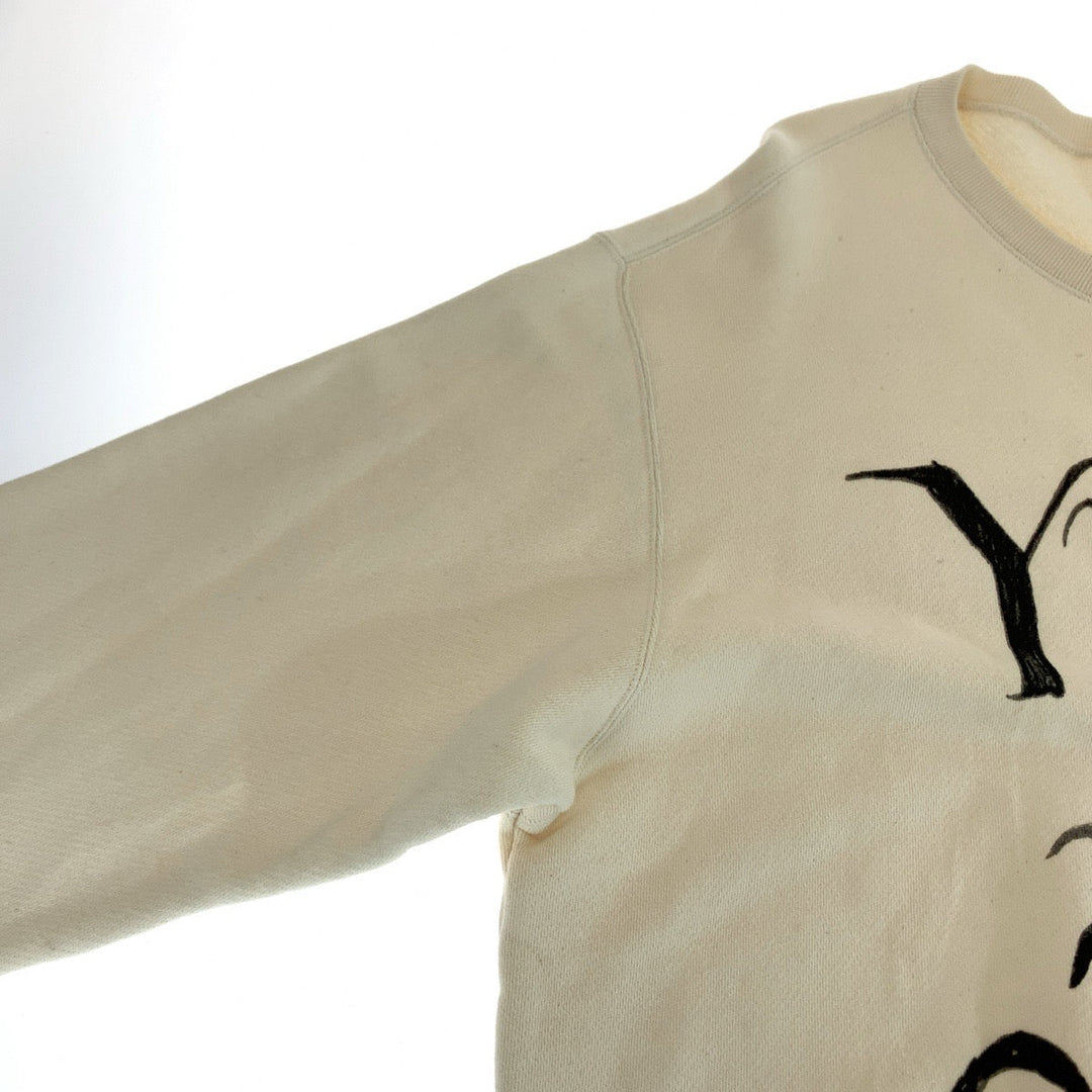 GUCCI sweat 626990 XJDTI cotton Ivory black Sweatshirt sweatshirt 21AW Japan exclusive Higuchi Yuko collaboration mens M Used Authentic