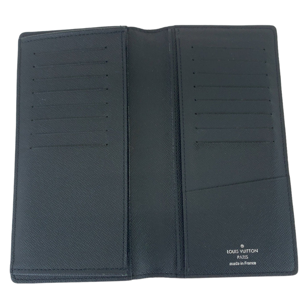 LOUIS VUITTON Long Wallet Purse N62227 PVC black black gray Long Wallet Purse Damier Graphite Portefeuille Ron mens Used Authentic