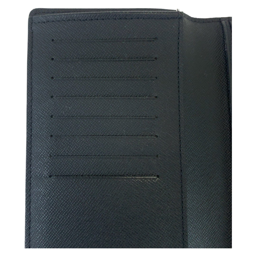 LOUIS VUITTON Long Wallet Purse N62227 PVC black black gray Long Wallet Purse Damier Graphite Portefeuille Ron mens Used Authentic