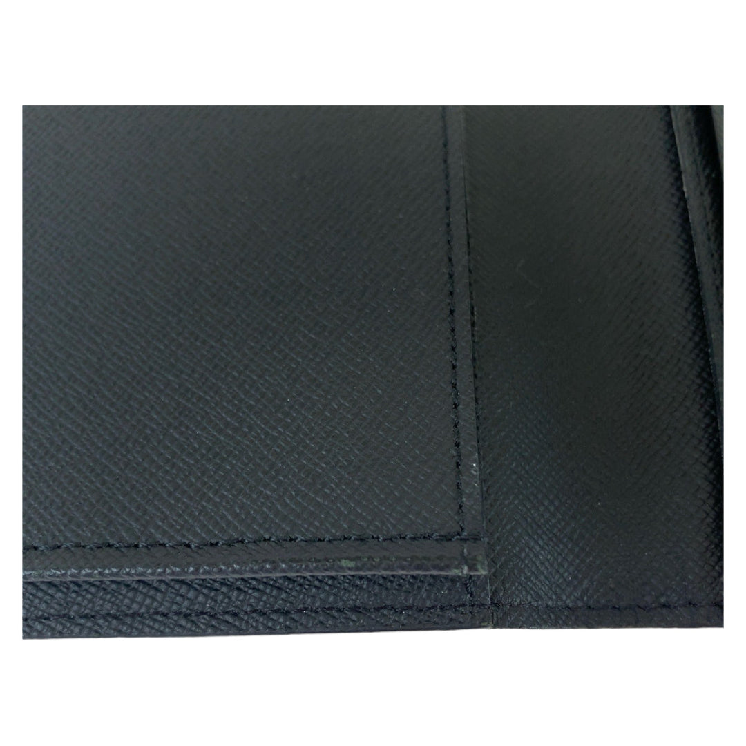 LOUIS VUITTON Long Wallet Purse N62227 PVC black black gray Long Wallet Purse Damier Graphite Portefeuille Ron mens Used Authentic