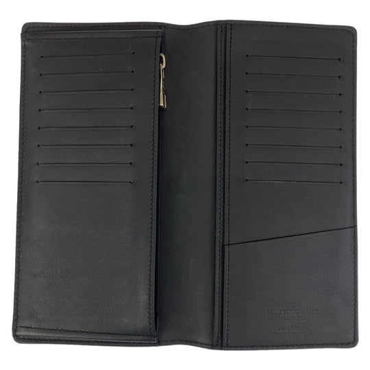 LOUIS VUITTON Long Wallet Purse M83190 leather Black SilverMetal Long Wallet Purse Brazon Portefeuille Braza mens Used Authentic