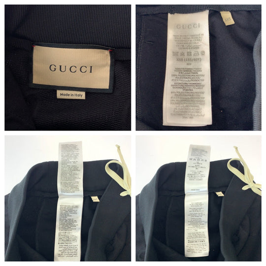 GUCCI skirt 655183 cotton black black white Mini Skirt Jersey Skirt Embossed GG pattern Jersey jacquard Women XXS Used Authentic