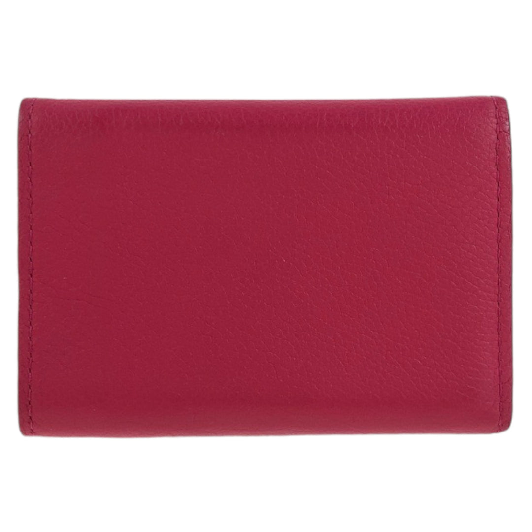 LOUIS VUITTON Tri-fold wallet M67858 leather Pink SilverMetal Folding wallet Compact wallet Portefeuille Rock Mini Women Used Authentic