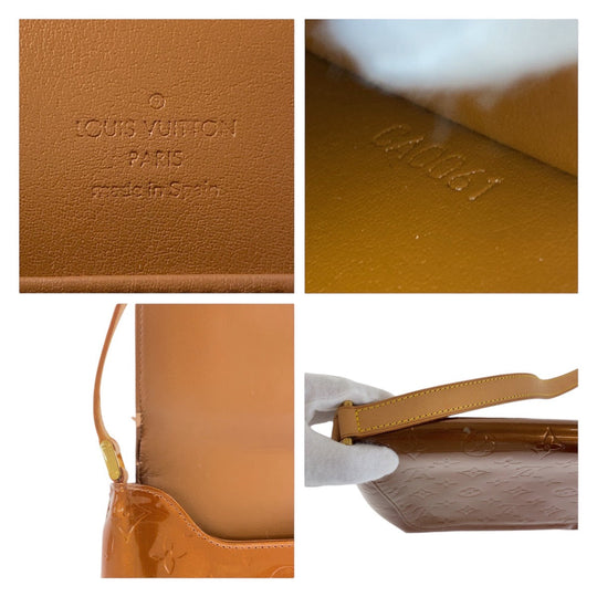 LOUIS VUITTON Shoulder Bag M91124 Patent leather, leather Bronze Brown GoldMetal Shoulder Bag Messenger bag Vernis Thompson Street Women Used Authentic