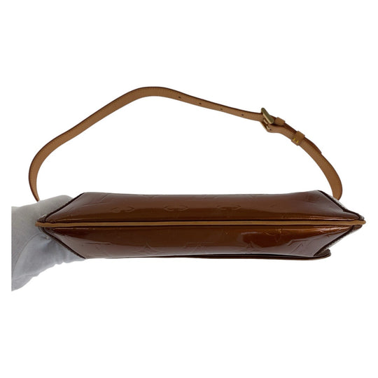 LOUIS VUITTON Shoulder Bag M91124 Patent leather, leather Bronze Brown GoldMetal Shoulder Bag Messenger bag Vernis Thompson Street Women Used Authentic