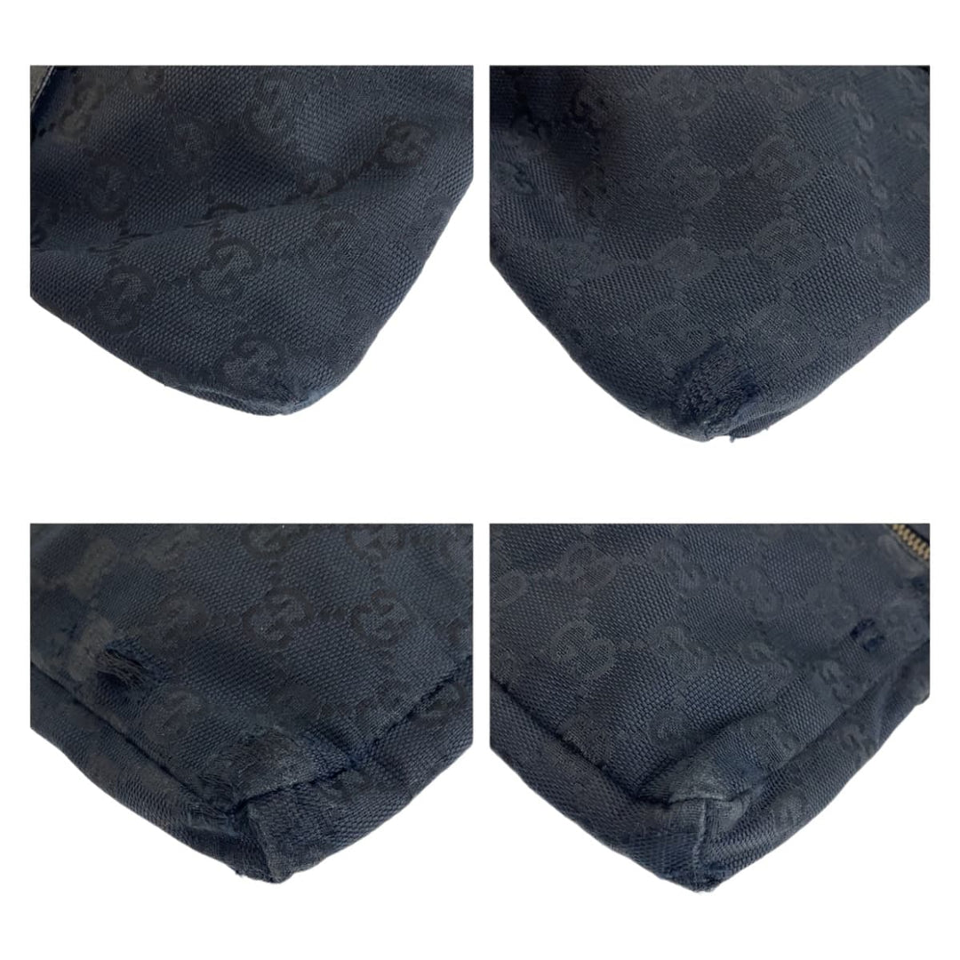 GUCCI Waist bag 28566 GG canvas Black SilverMetal Waist bag, Sling bag, Bum bag mens Used Authentic