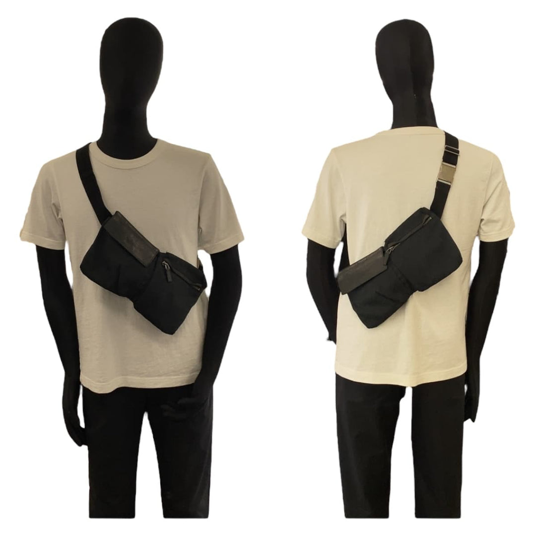 GUCCI Waist bag 28566 GG canvas Black SilverMetal Waist bag, Sling bag, Bum bag mens Used Authentic