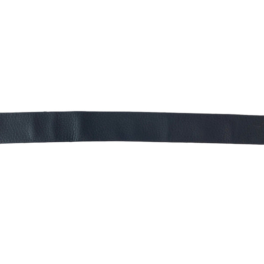 GUCCI belt 368188 leather Navy SilverMetal belt Interlocking mens 32 Used Authentic