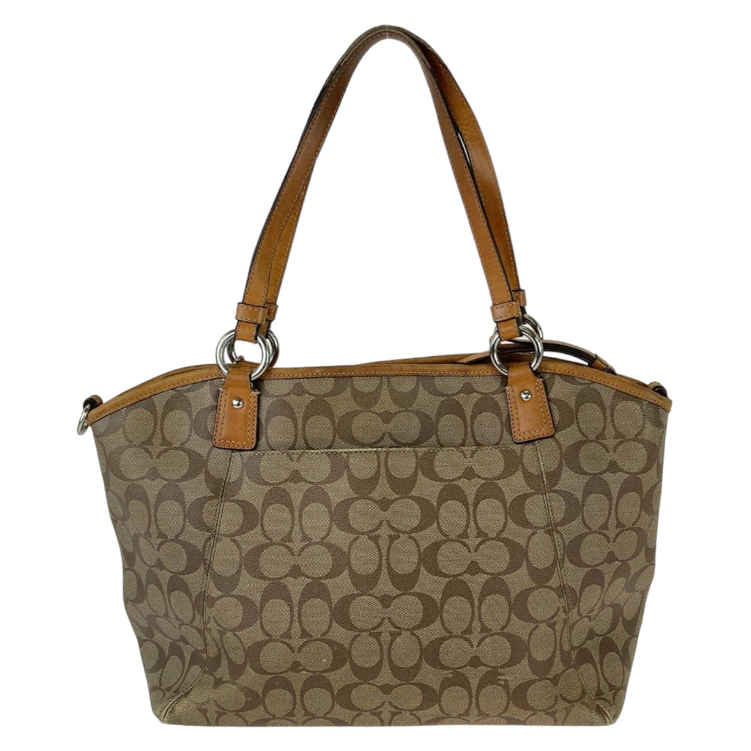 COACH Tote Bag canvas Brown Signature