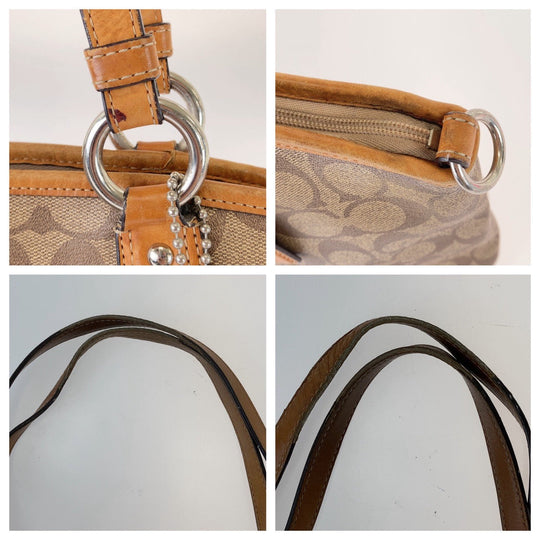 COACH Tote Bag canvas Brown Signature