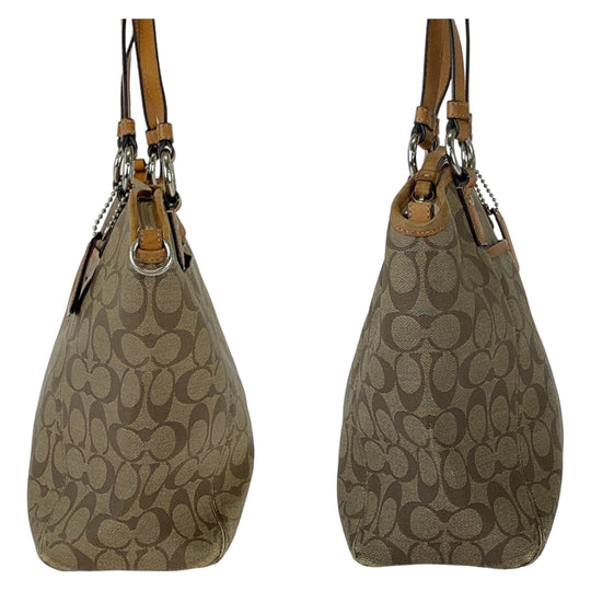 COACH Tote Bag canvas Brown Signature