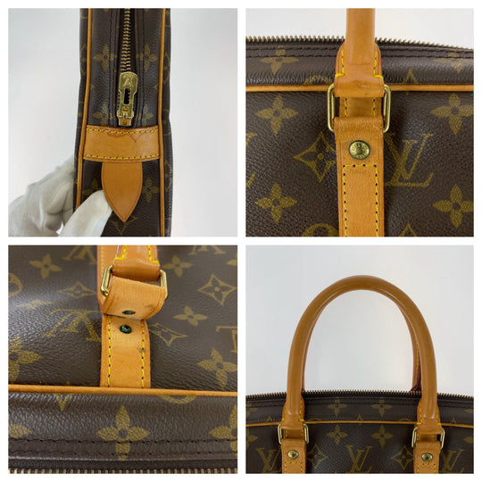 LOUIS VUITTON Business bag M53361 PVC, Leather Brown Beige Gold Metal Business bag, briefcase, A4 storage Monogram Porte Documan Voyagej mens Used Authentic