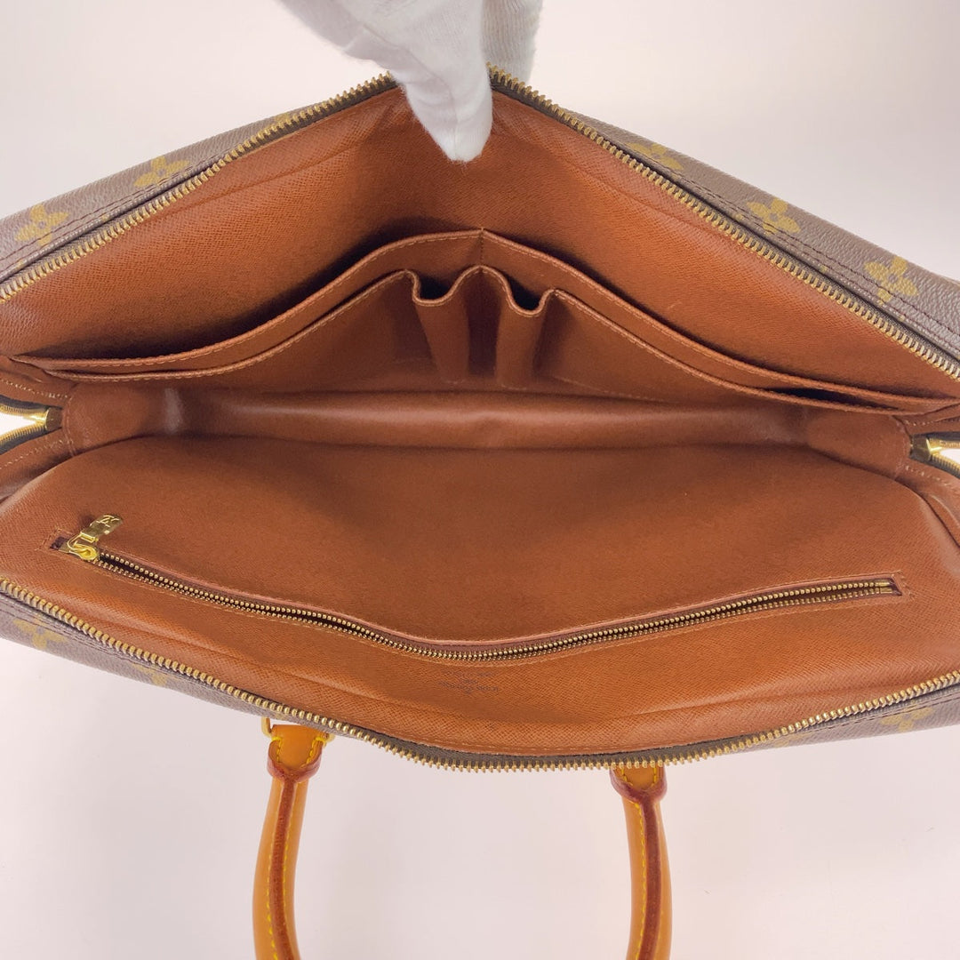 LOUIS VUITTON Business bag M53361 PVC, Leather Brown Beige Gold Metal Business bag, briefcase, A4 storage Monogram Porte Documan Voyagej mens Used Authentic