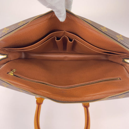LOUIS VUITTON Business bag M53361 PVC, Leather Brown Beige Gold Metal Business bag, briefcase, A4 storage Monogram Porte Documan Voyagej mens Used Authentic
