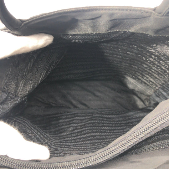 PRADA Tote Bag Nylon Black black Tote Bag handbag Test Triangular logo Women Used Authentic
