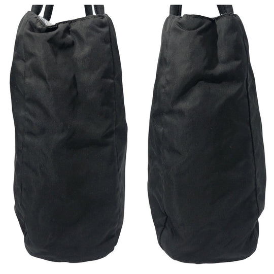 PRADA Tote Bag Nylon Black black Tote Bag handbag Test Triangular logo Women Used Authentic