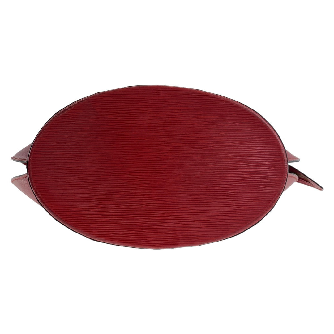 LOUIS VUITTON Tote Bag M52277 Epi Leather Castilian Red GoldMetal Tote Bag Shoulder Bag Epi Sun jack Women Used Authentic