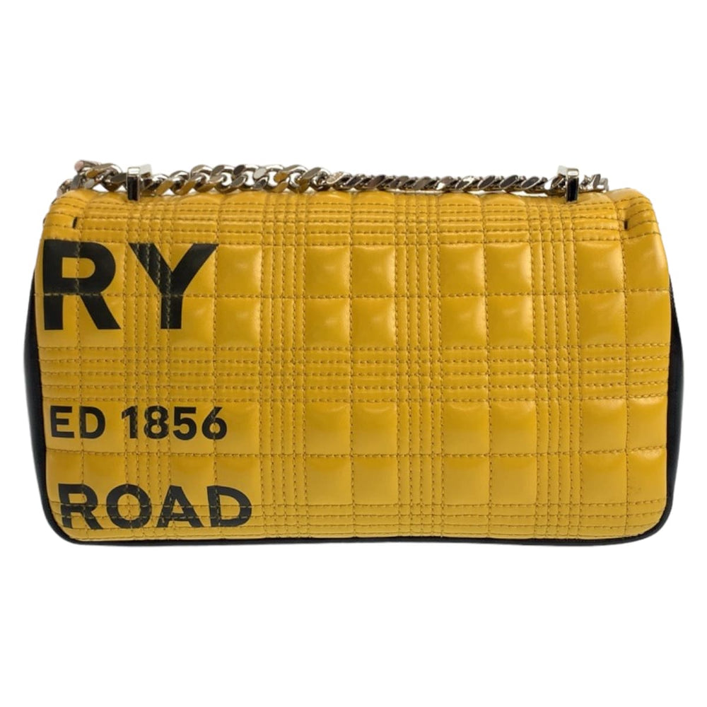 BURBERRY Shoulder Bag leather Yellow Black SilverMetal Crossbody Shoulder Bag roller TB Bag Women Used Authentic