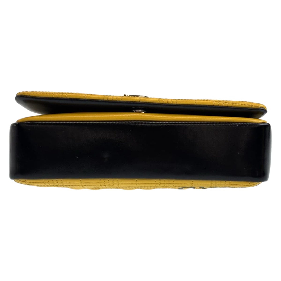 BURBERRY Shoulder Bag leather Yellow Black SilverMetal Crossbody Shoulder Bag roller TB Bag Women Used Authentic
