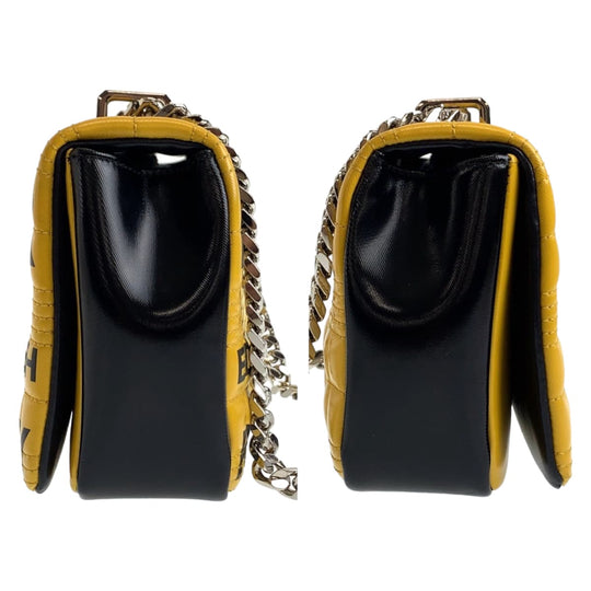 BURBERRY Shoulder Bag leather Yellow Black SilverMetal Crossbody Shoulder Bag roller TB Bag Women Used Authentic